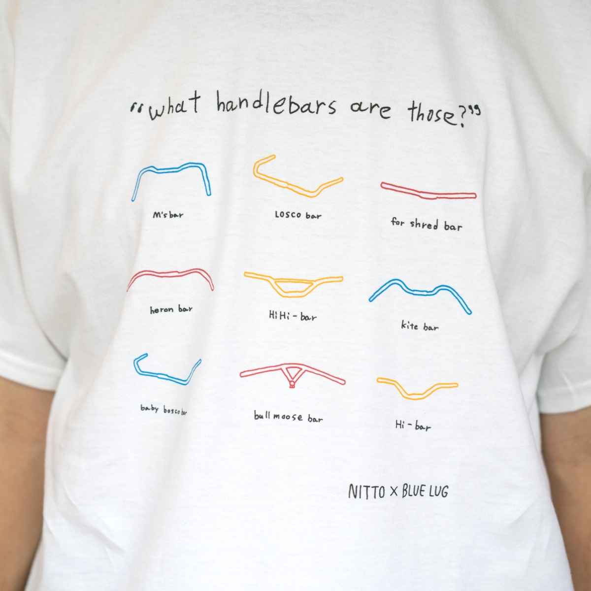 BLUE LUG - NITTO handlebar t-shirt (white)