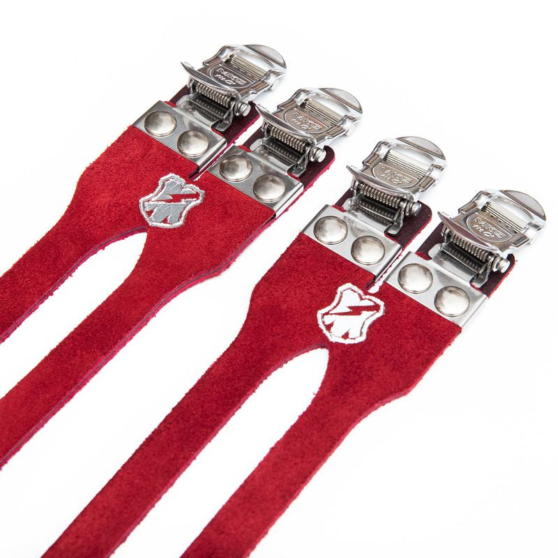 MASH - MKS × MASH leather double toe straps (red)