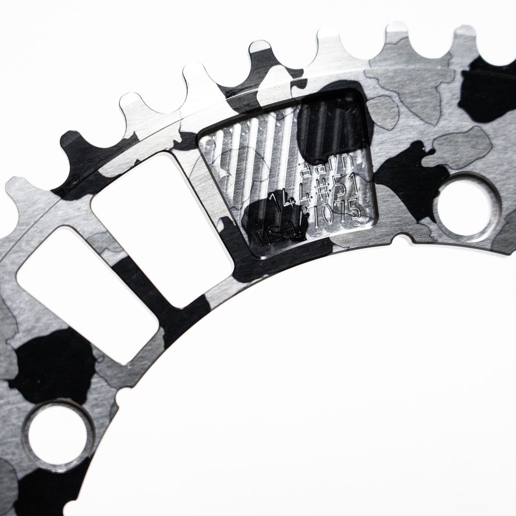 AARN - Track Chainring bcd144 (camo black / white)