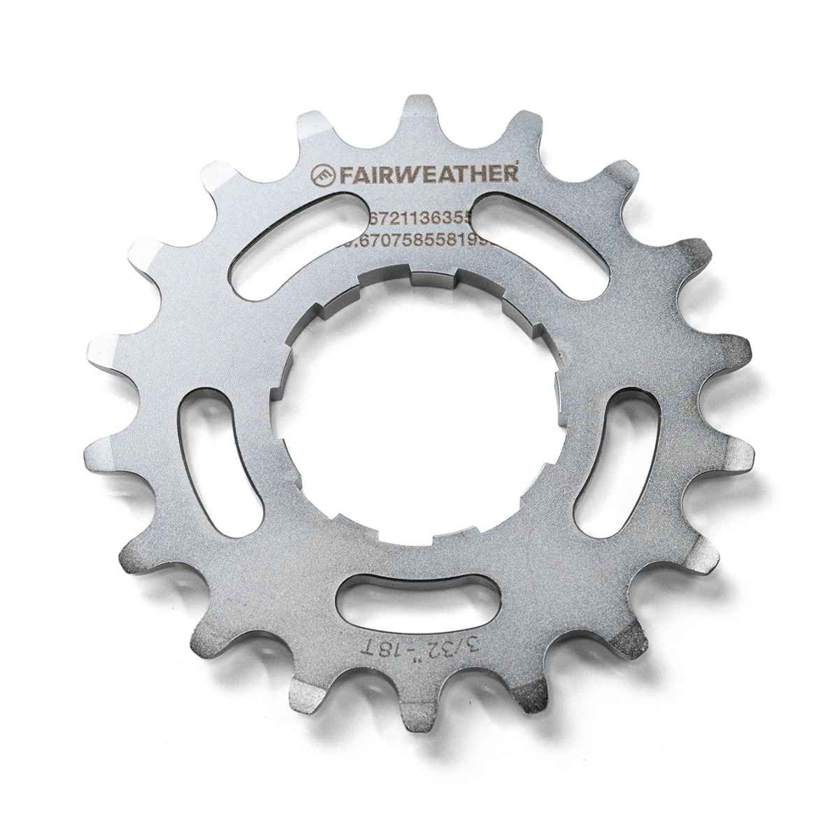 FAIRWEATHER - Single Speed spacer kit (silver/18t)