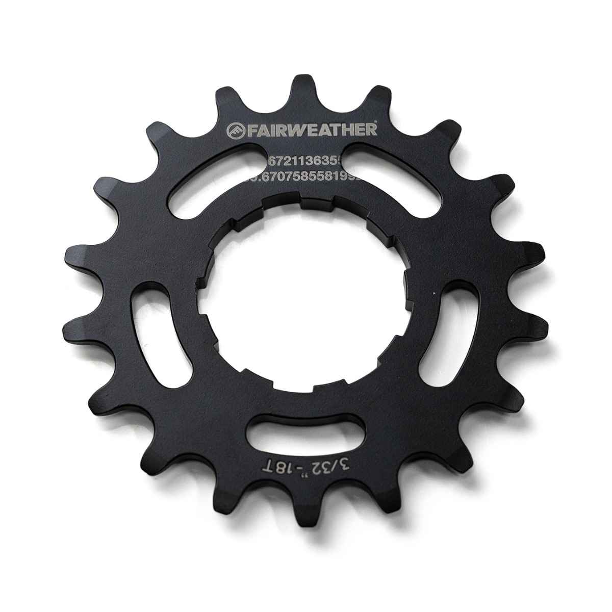 FAIRWEATHER - Single Speed spacer kit (black/18t)
