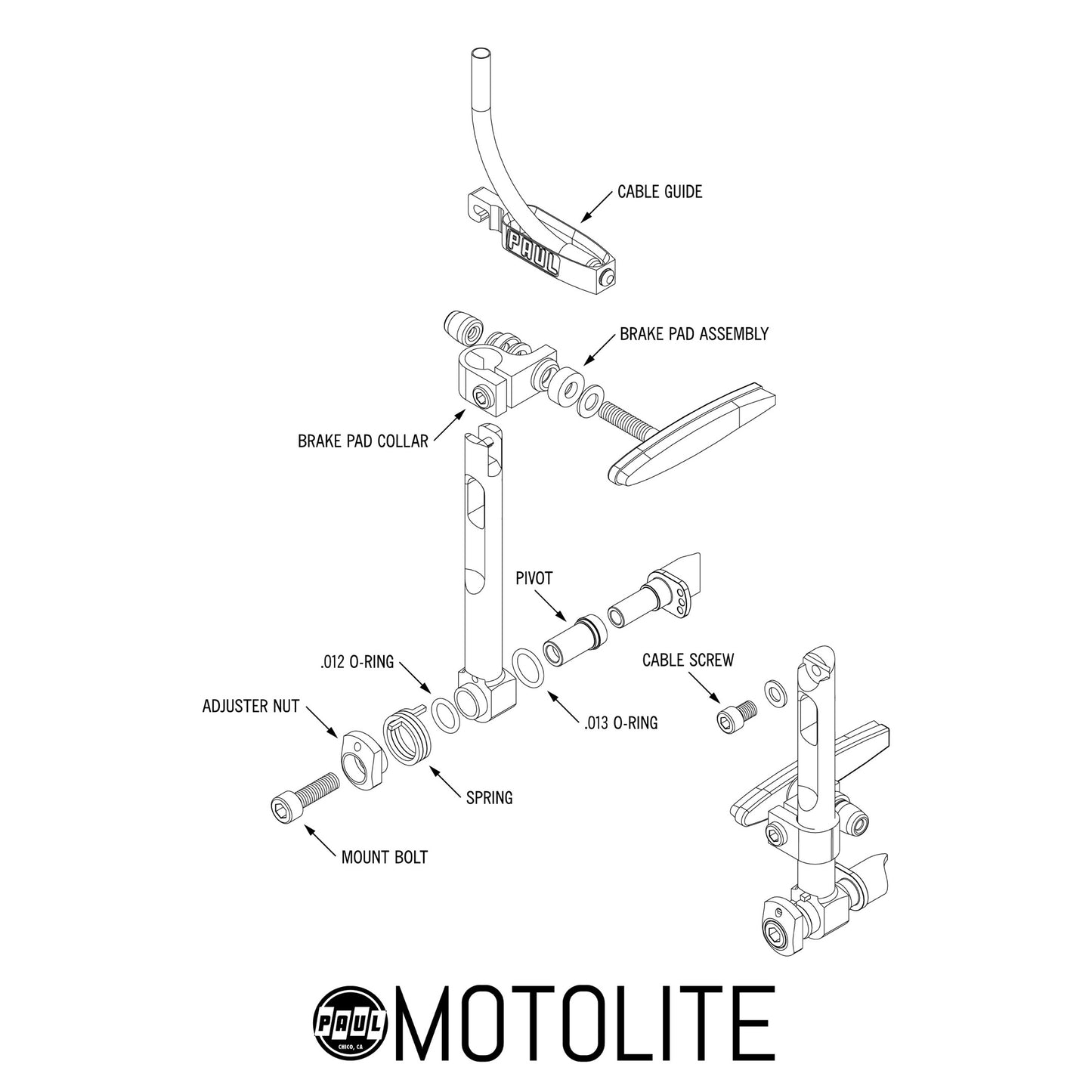 Paul - Motolite V-brake (silver)