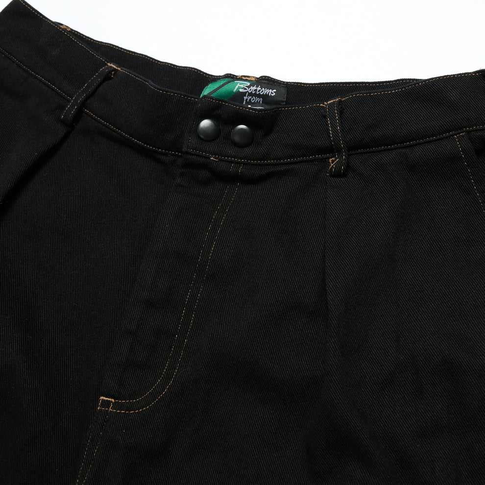 108WAREHOUSE - Big Twill Shorts (black over-dyed)