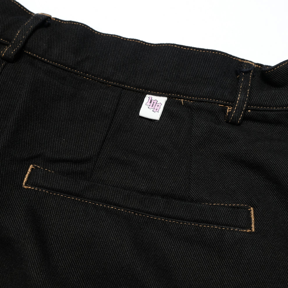 108WAREHOUSE - Big Twill Shorts (black over-dyed)