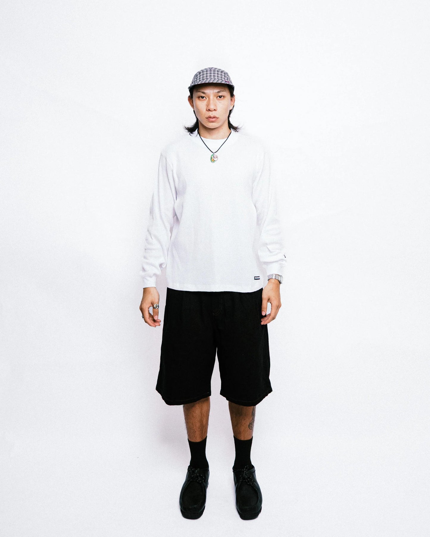 108WAREHOUSE - Big Twill Shorts (black over-dyed)