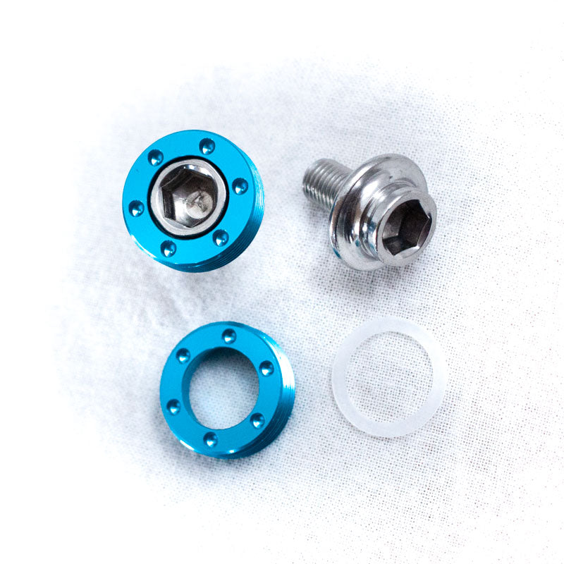 Stridland - Crank Bolt (silver+blue)
