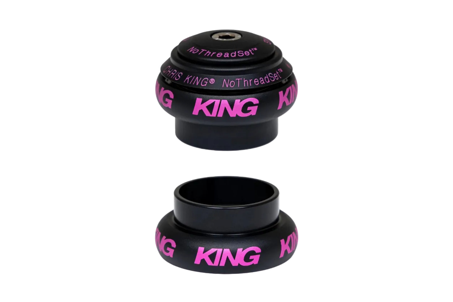 Chris King - NoThreadSet 1-1/8" (Two Tone Black Punch)