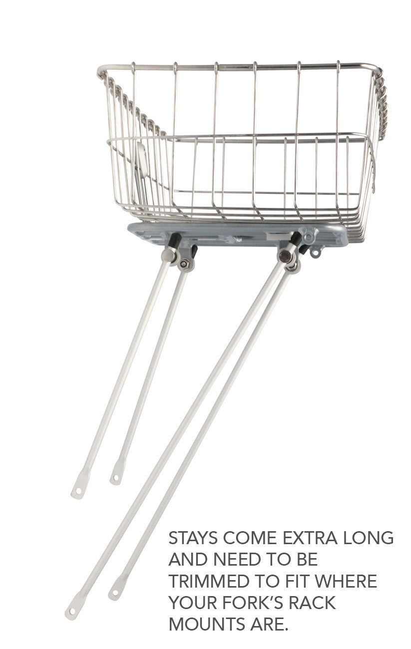 Tanaka - LiftLoc Front Basket Rack (silver)