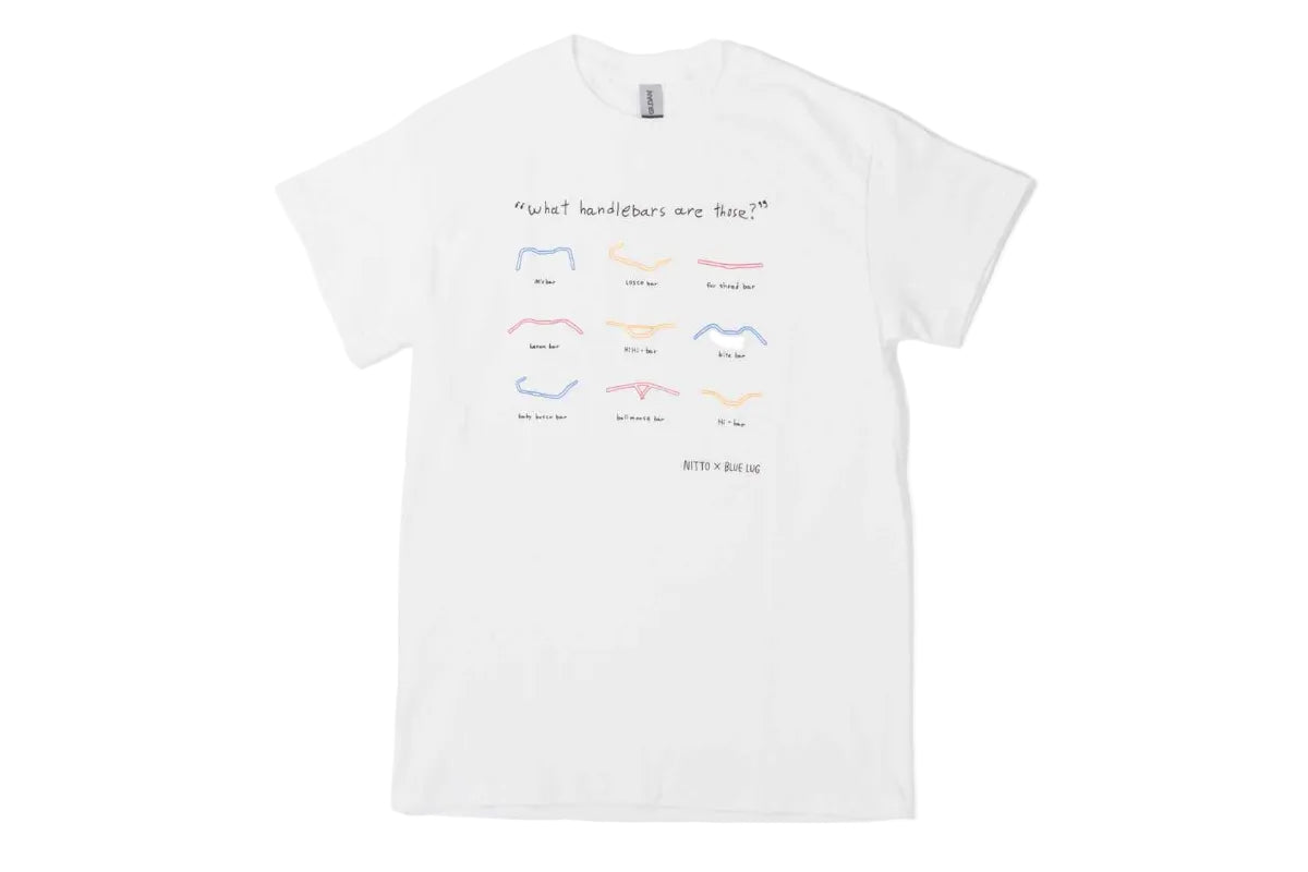 BLUE LUG - NITTO handlebar t-shirt (white)