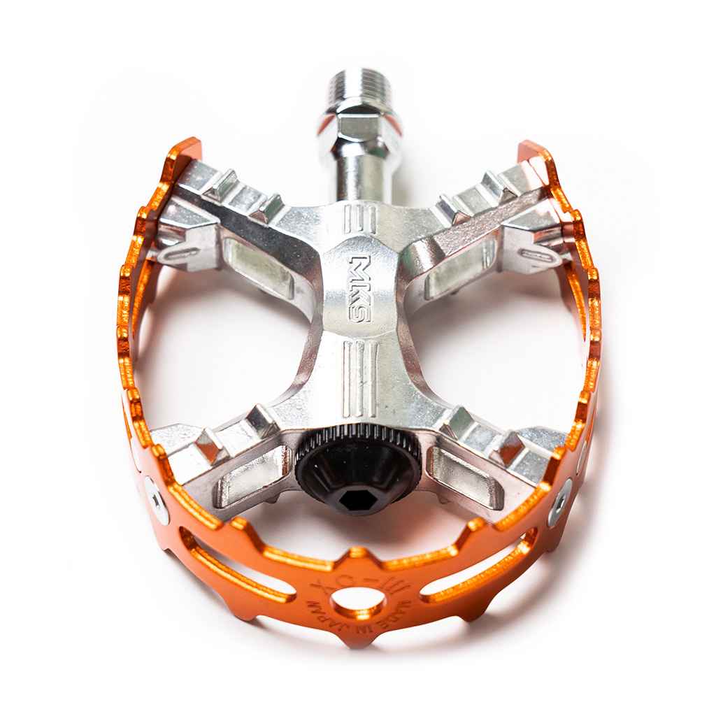 Bluelug x MKS - XC-III bear trap pedal (orange)