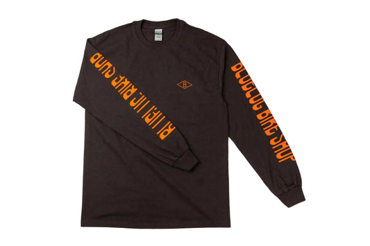 BLUE LUG - Bike shop long sleeve t-shirt (brown)
