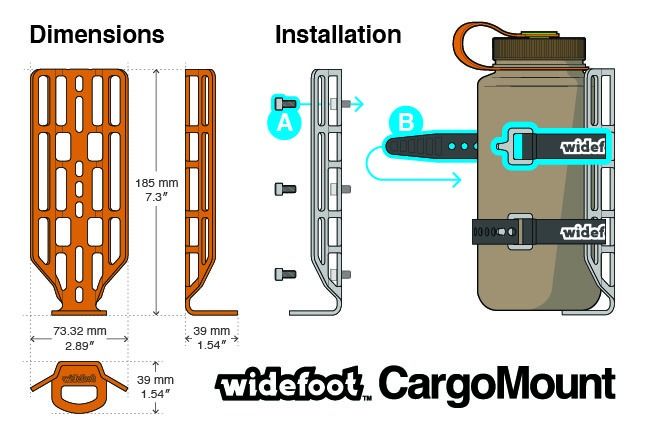 WideFoot - Cargo Mount Classic (orange)